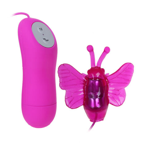 Виброяйцо водонепронецаемое Cute Secret с насадкой бабочка, розовое