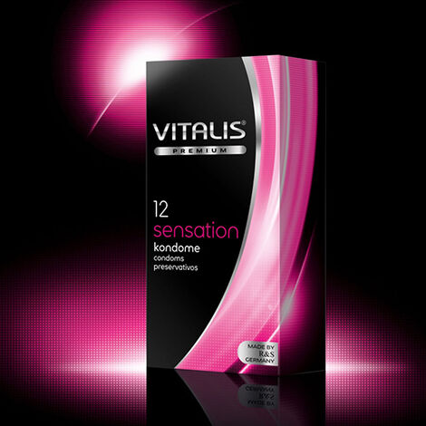 Презервативы VITALIS Premium №12 Sensation, с пупырышками и кольцами