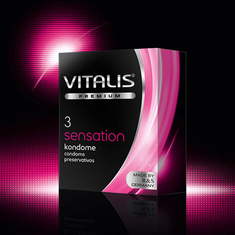 Презервативы VITALIS Premium №3 Sensation, с пупырышками и кольцами