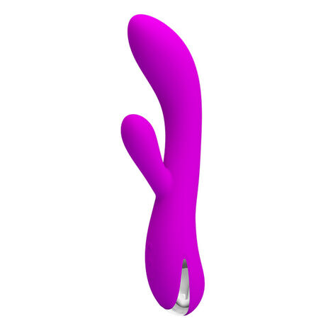 Вибратор с клиторальным стимулятором и функцией нагрева PrettyLove Wilbur, фиолетовый
