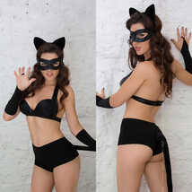 Костюм Кошечки Catwoman, черный - S