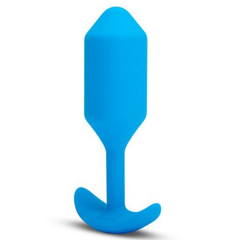 Пробка для ношения с вибрацией B-Vibe Vibrating Snug Plug 3, голубая