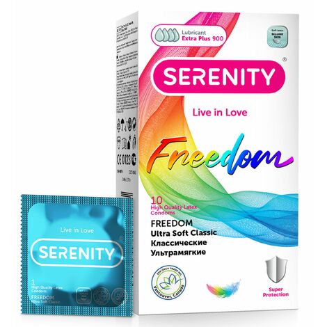 Serenity FREEDOM Ultra Soft 10 шт. Classic Ультрамягкие Презервативы Классические
