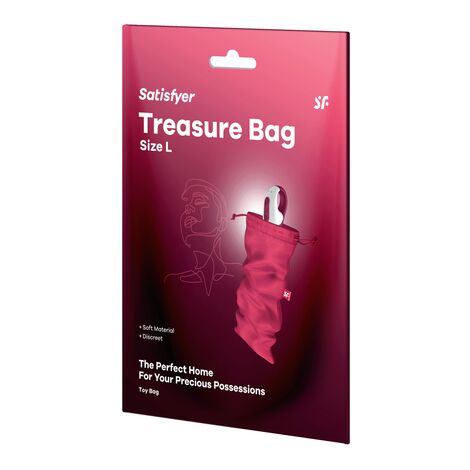 Мешочек для хранения вибромассажера Treasure Bag L, розовый
