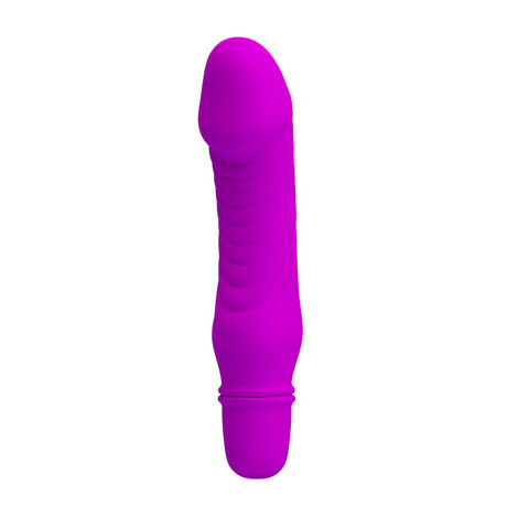 Минивибратор с большой головкой и рифлением ствола Baile, фиолетовый