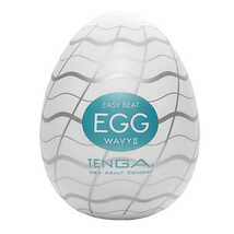 Мастурбатор в форме яйца Tenga Easy Beat Egg Wavy II, белый