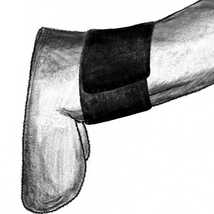 Широкое лассо-утяжка из искусственной кожи на липучке Джага-Джага, черное