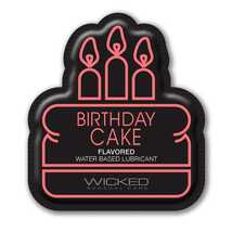Лубрикант со вкусом торта с кремом WICKED AQUA Birthday cake 3 мл
