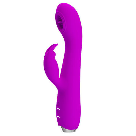 Вибромассажер-кролик с имитацией оральных ласк Rachel, фиолетовый