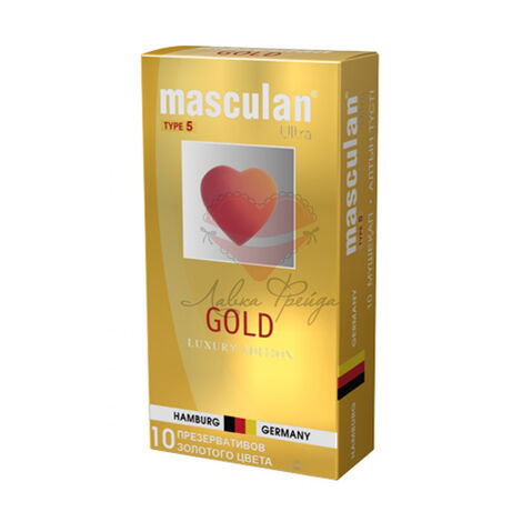 Презервативы Masculan Ultra №10 Тип 5 Ultra Gold золотого цвета